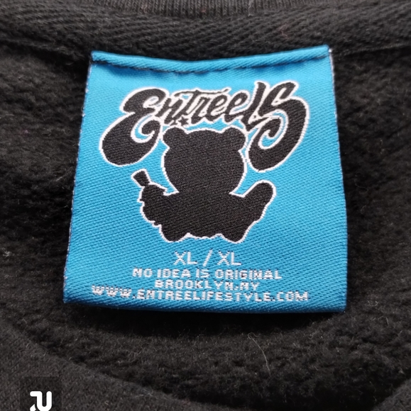 Entree LS Sweater Pullover Graphic Sneakers Witnessed Black SIZE XL For Men - Picture 7 of 10